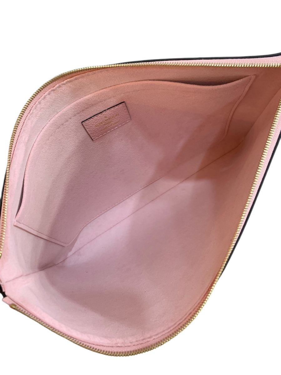 Louis Vuitton Pochette Daily – Damier Ebene / Rosa Ballerina