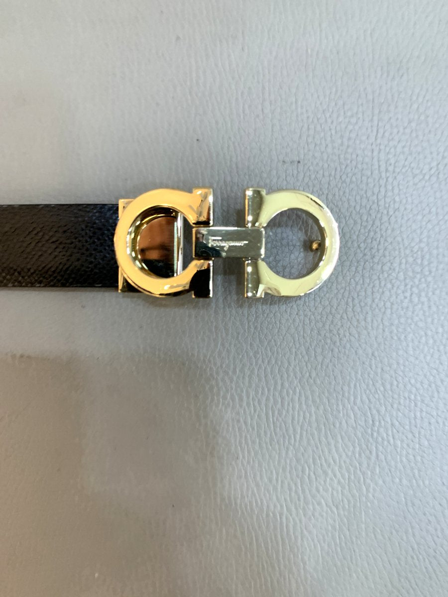 Salvatore Ferragamo Cintura double-face nera e rossa