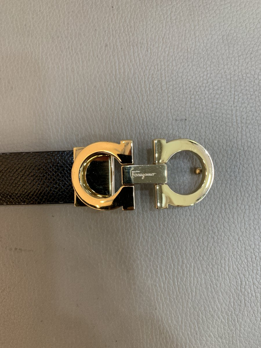 Salvatore Ferragamo Cintura double-face nera e rossa