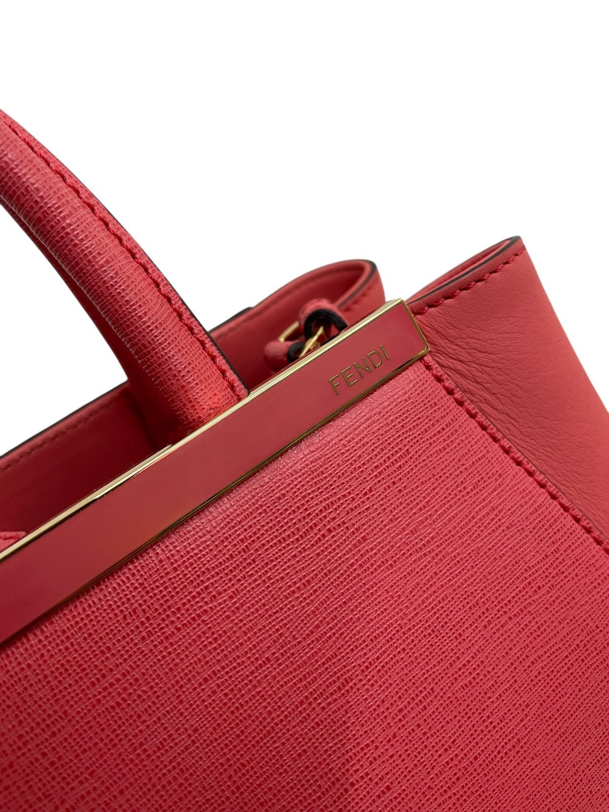 Fendi 2Jours borsa in pelle color rosa acceso - AgeVintage