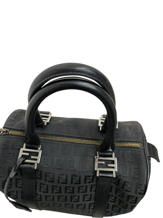 Fendi Bauletto Monogram FF Nero - Tela e Pelle - Pre - loved - AgeVintage