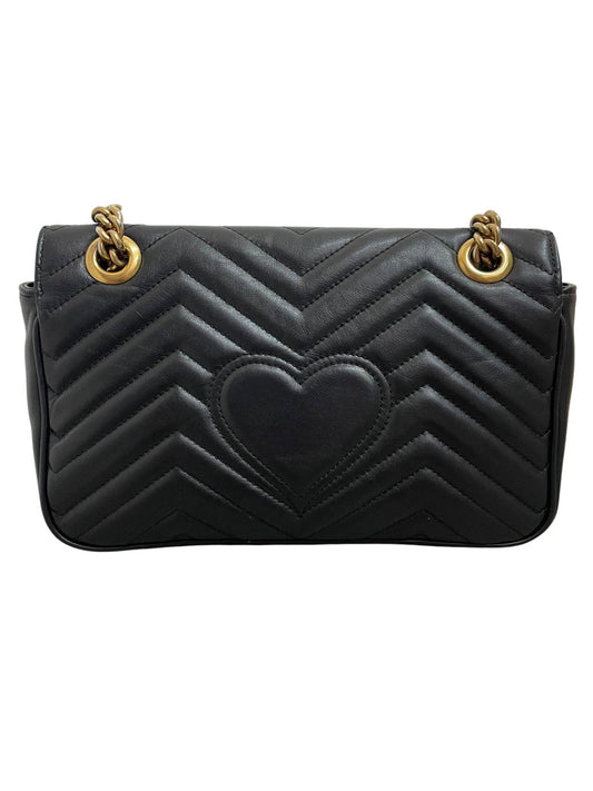 Gucci GG Marmont Small borsa in Pelle Matelassé Nera - AgeVintage