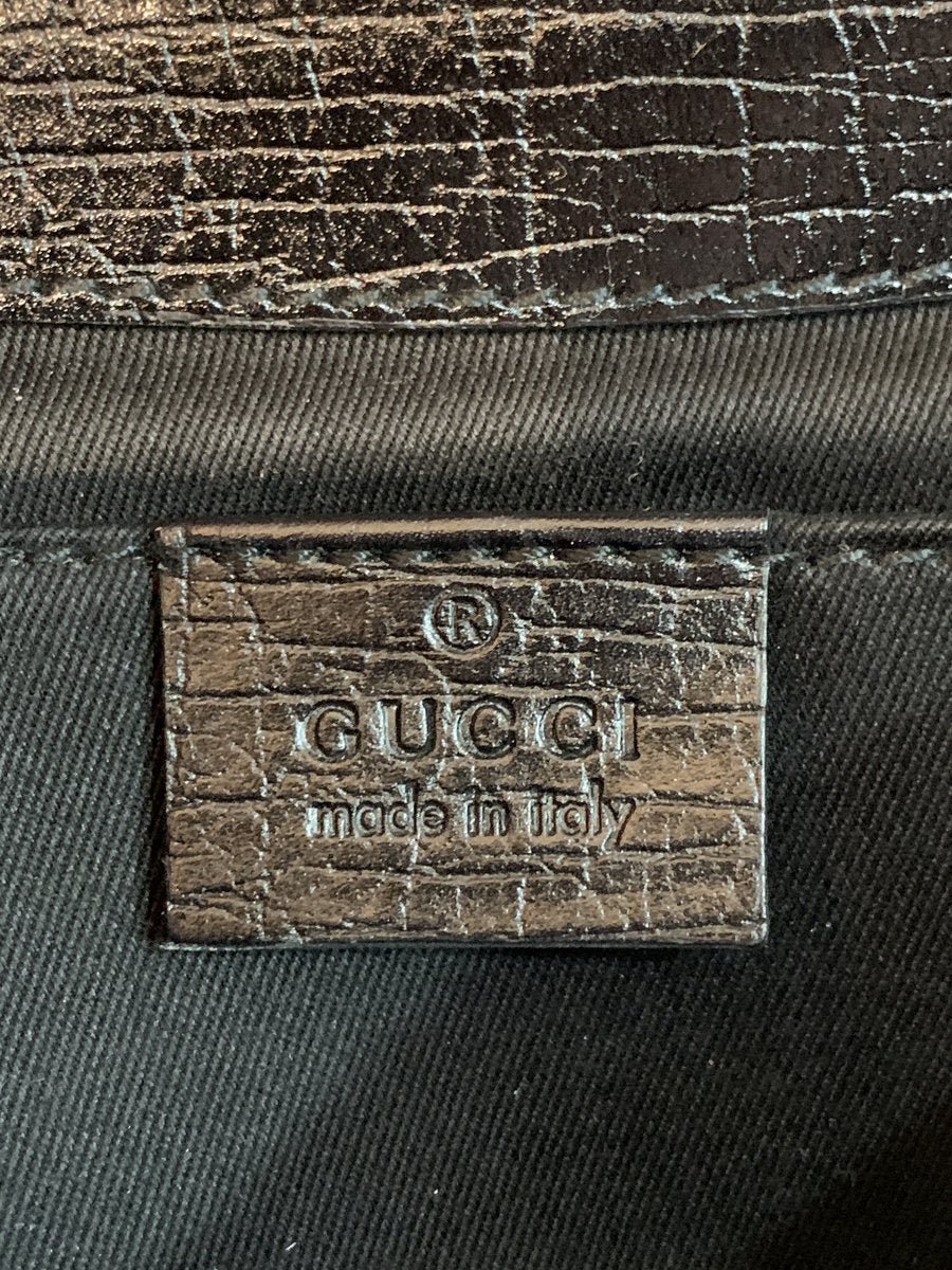 Gucci Horsebit Pochette Chain in tessuto GG e pelle - AgeVintage