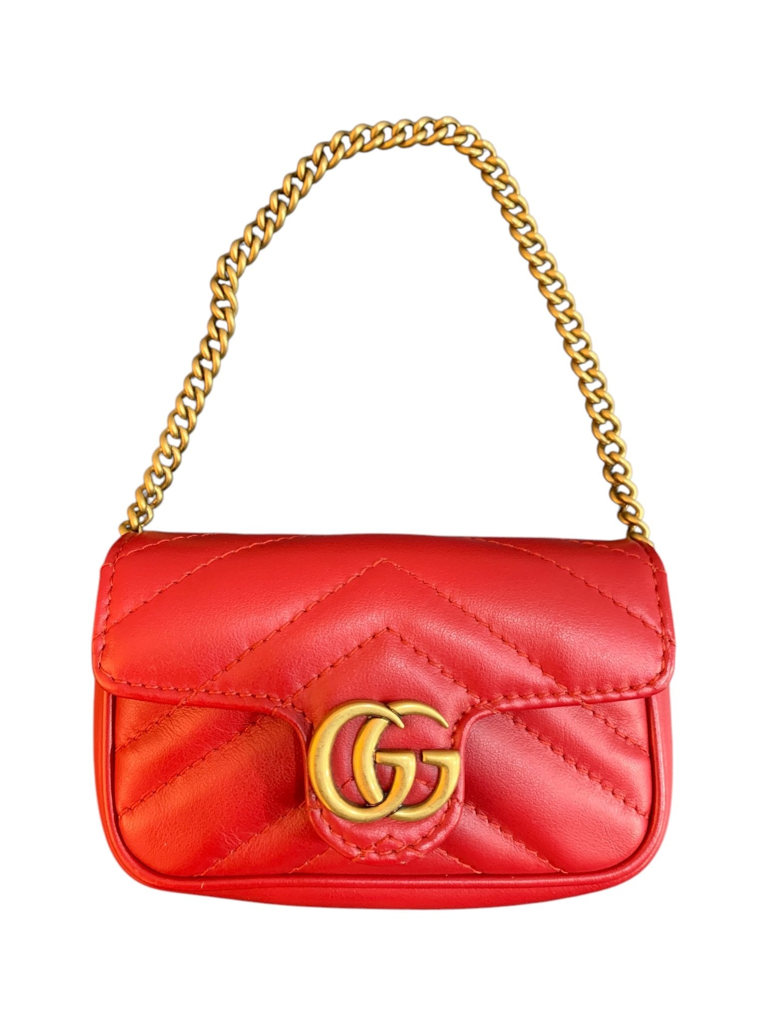GUCCI Pochette a catena in pelle rossa 575161 AgeVintage
