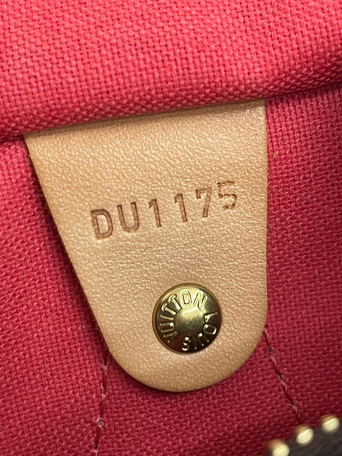 Louis Vuitton Speedy 30 Ramages numero seriale interno DU1175