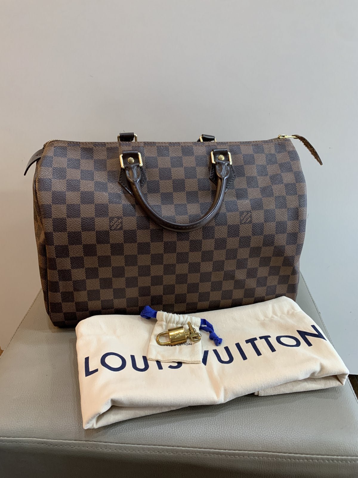 Louis Vuitton Speedy 35 Damier ebene SP0142 - AgeVintage