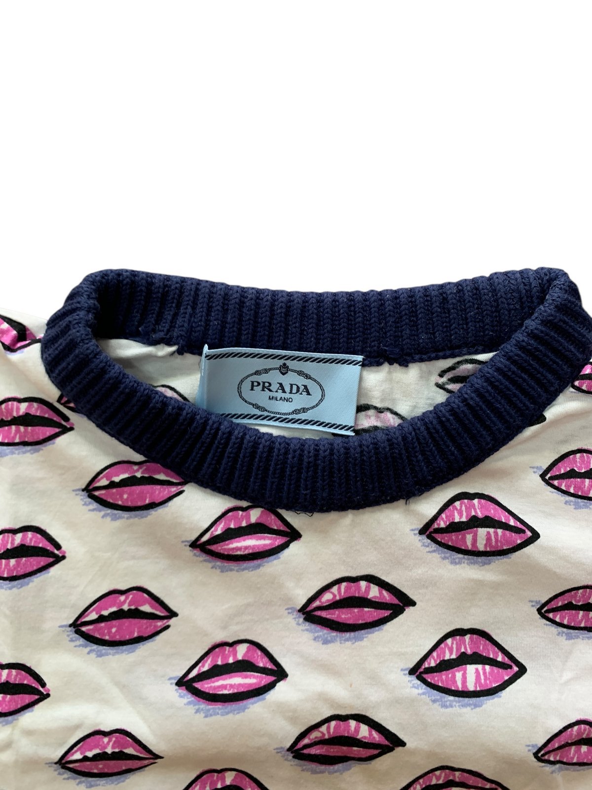 Prada maglietta mezza manica in cotone fantasia - AgeVintage