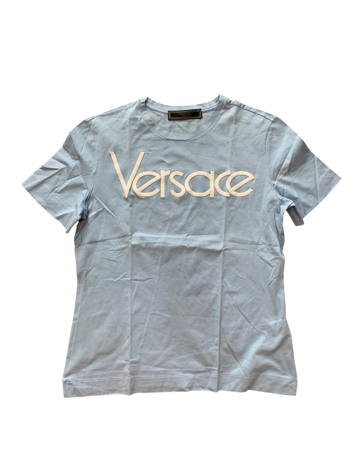 Versace Tribute shirt colore azzurra tg 40 - AgeVintage