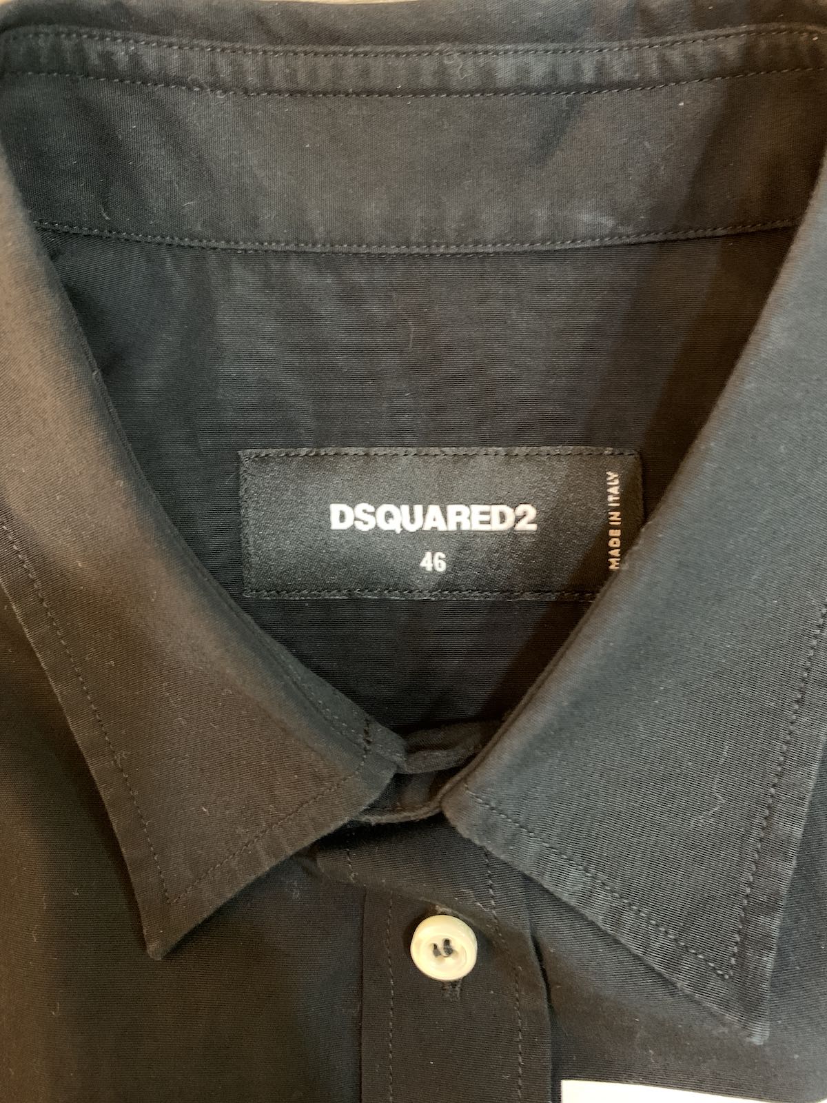 Dsquared2 Camicia uomo in cotone nera - AgeVintage