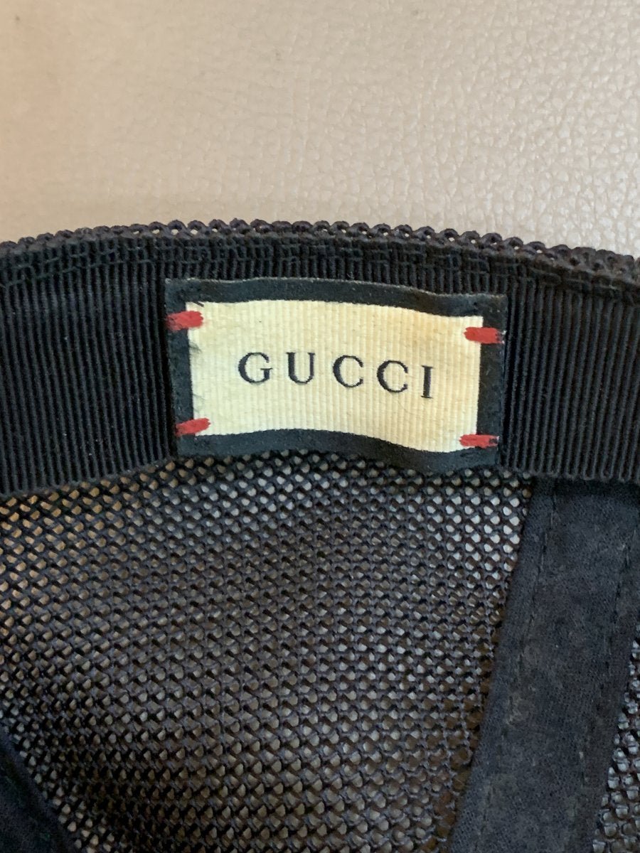 Gucci berretto in tela stampa snake - AgeVintage
