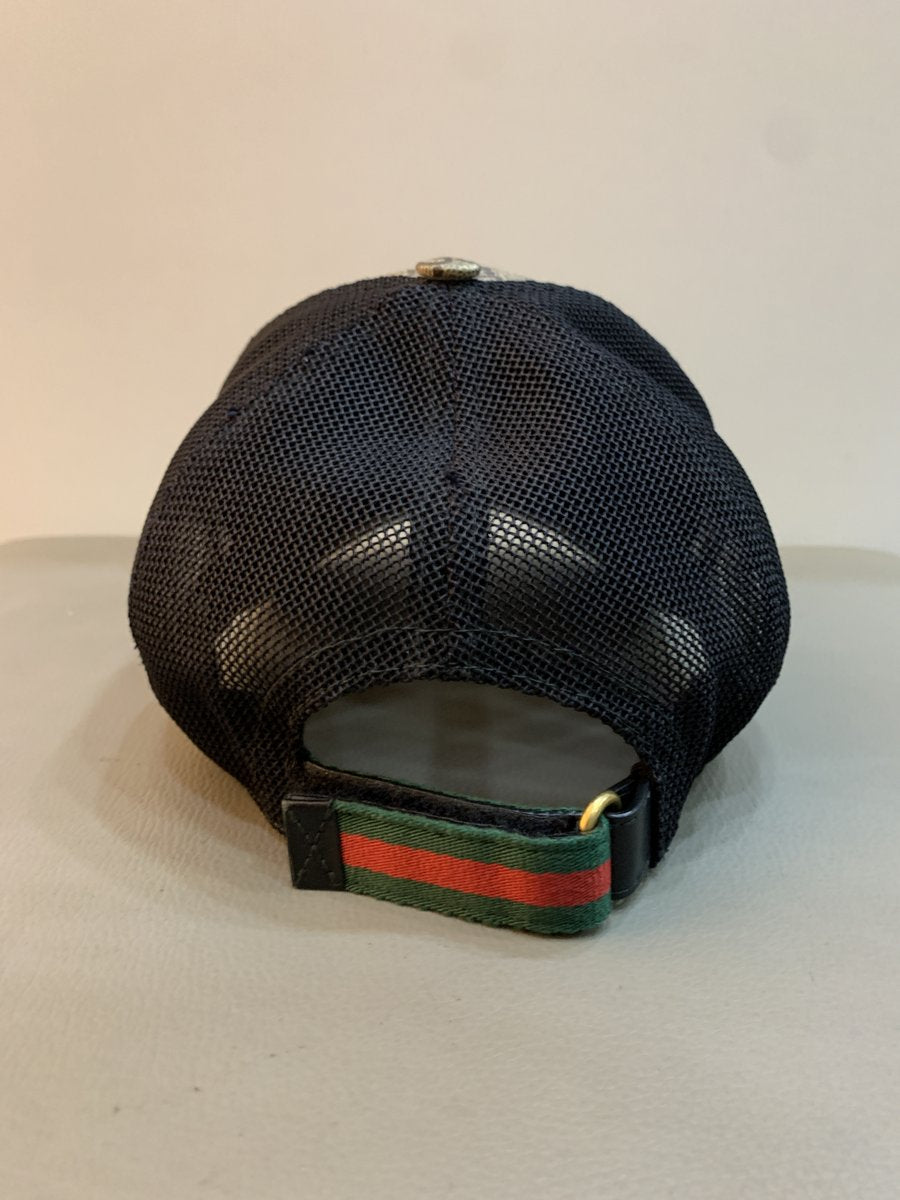 Gucci berretto in tela stampa snake - AgeVintage