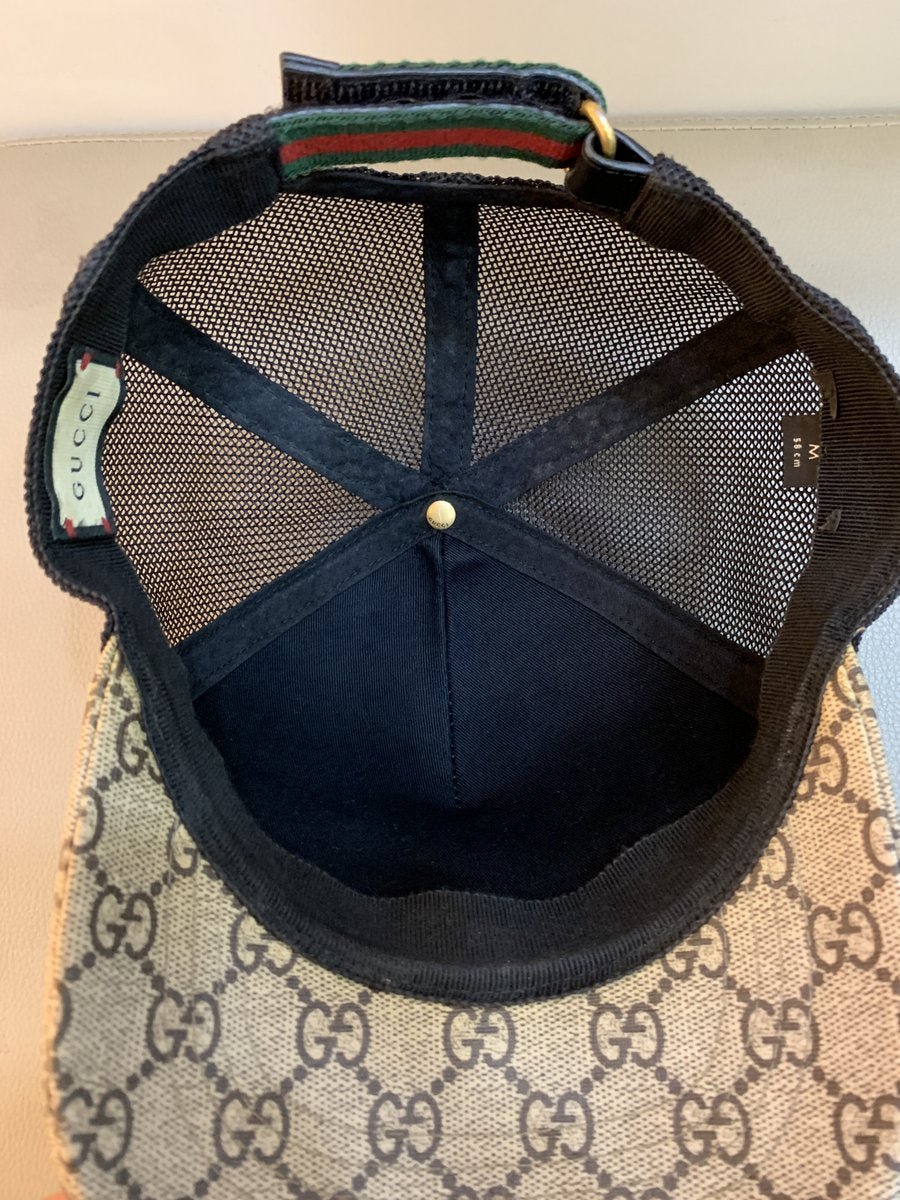 Gucci berretto in tela stampa snake - AgeVintage