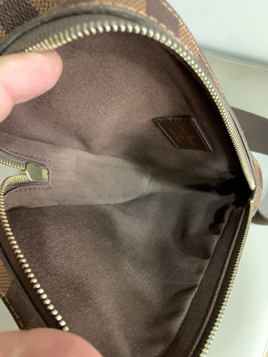 Louis Vuitton Geronimo tracolla in damier ebene - AgeVintage