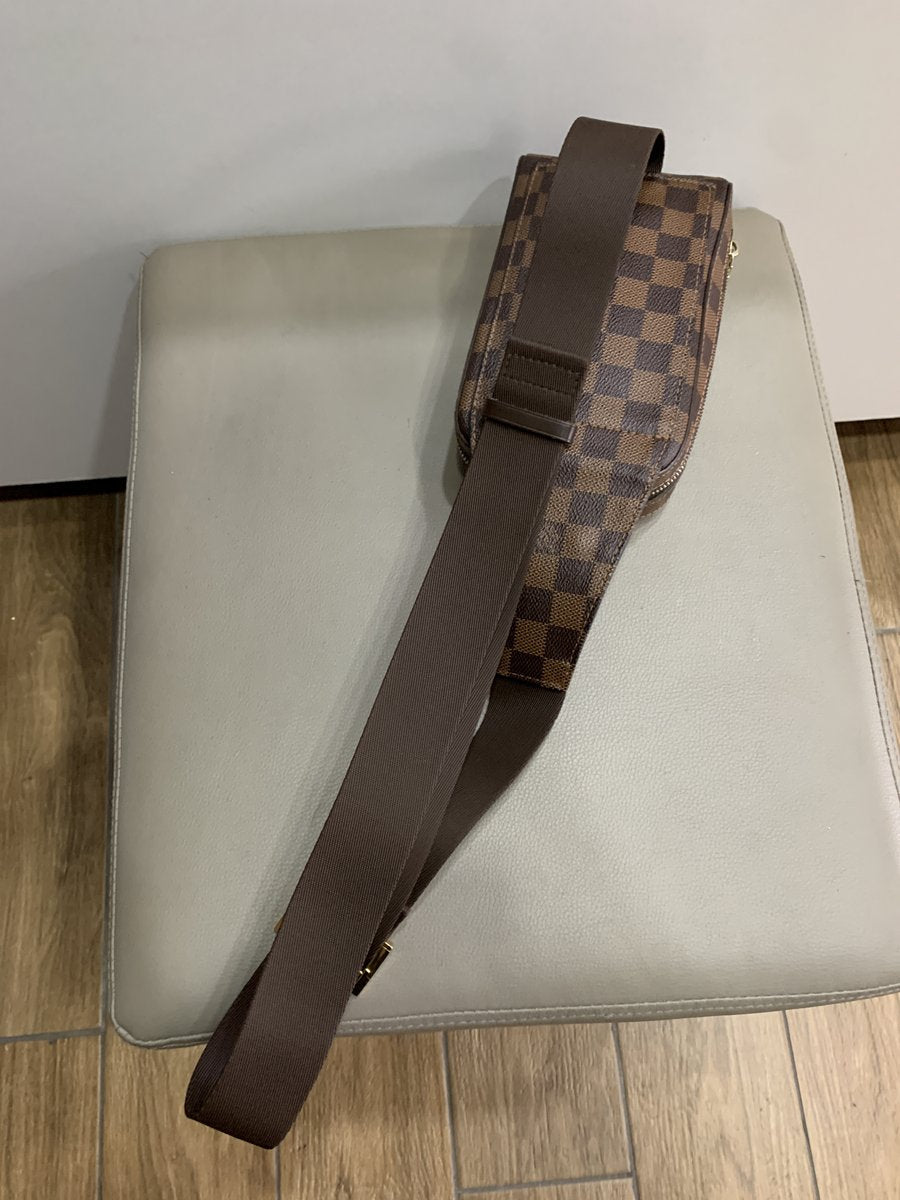 Louis Vuitton Geronimo tracolla in damier ebene - AgeVintage