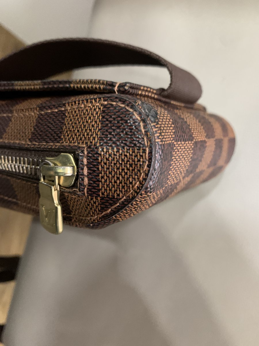 Louis Vuitton Geronimo tracolla in damier ebene - AgeVintage