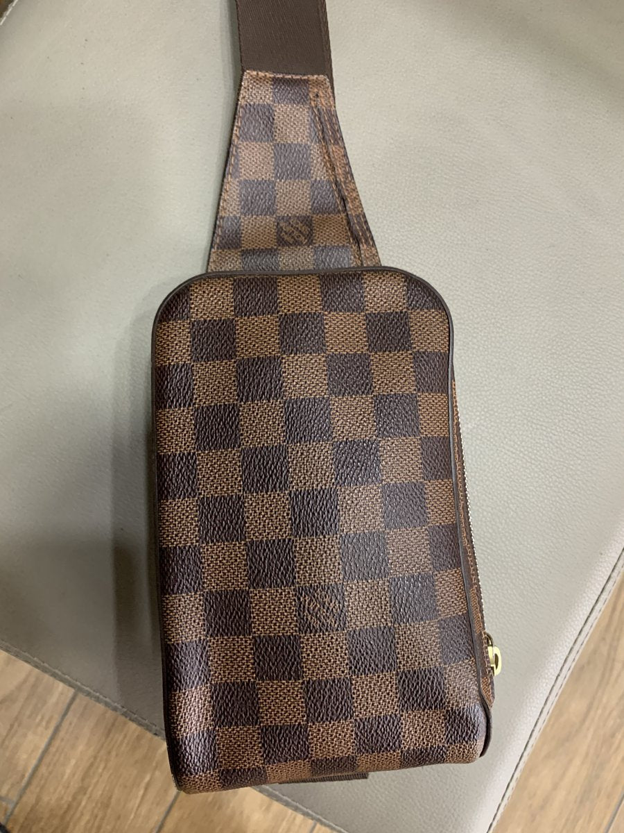 Louis Vuitton Geronimo tracolla in damier ebene - AgeVintage