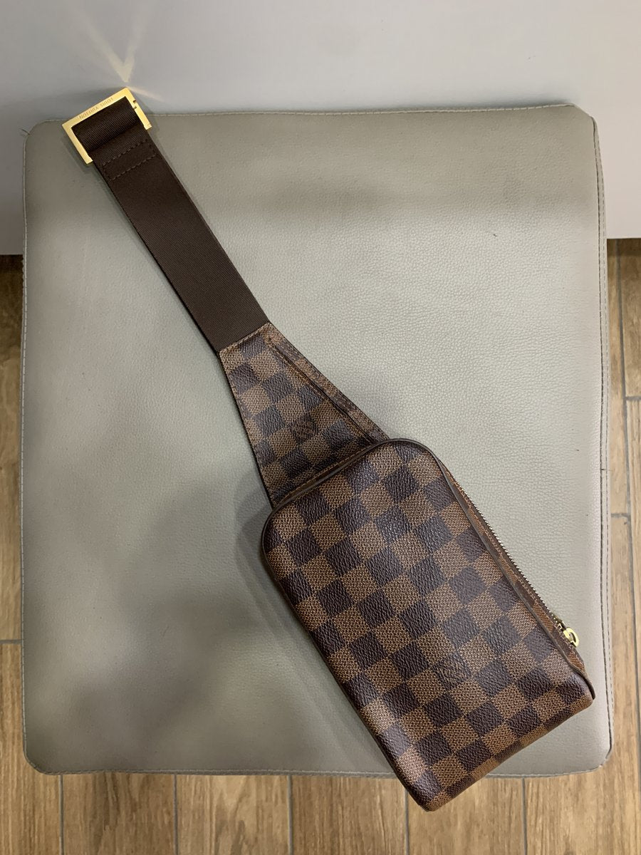 Louis Vuitton Geronimo tracolla in damier ebene - AgeVintage