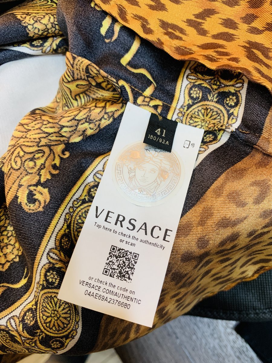 Versace camicia uomo tg. XL in 100% seta - AgeVintage