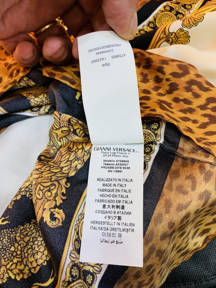Versace camicia uomo tg. XL in 100% seta - AgeVintage