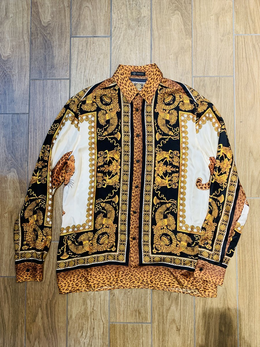 Versace camicia uomo tg. XL in 100% seta - AgeVintage