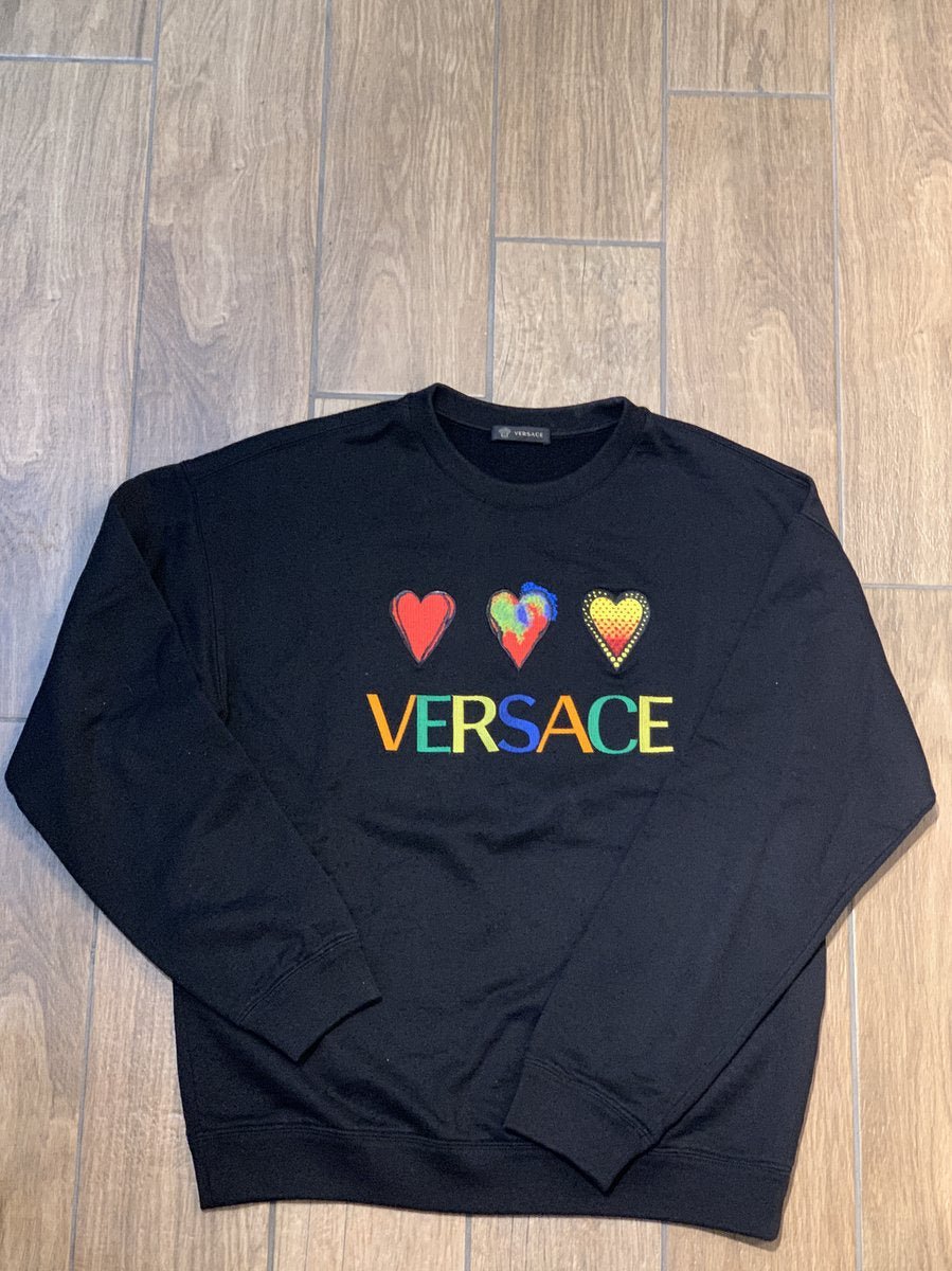 Versace Cotton sweatshirt with embroidered logo size. M