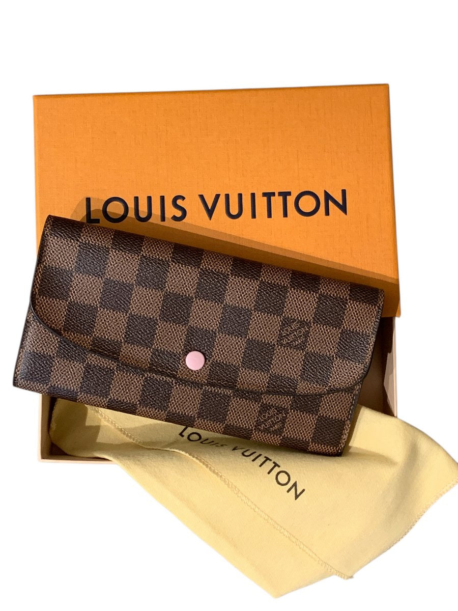 Louis Vuitton Portafoglio Emilie – Damier Ebene / Rosa Ballerina