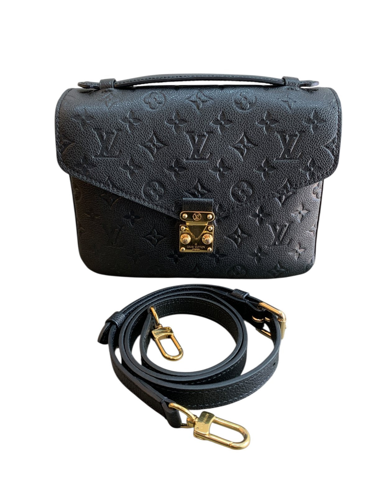 Louis Vuitton pochette Metis in pelle colore nera