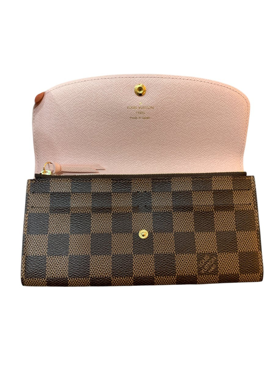 Louis Vuitton Portafoglio Emilie – Damier Ebene / Rosa Ballerina