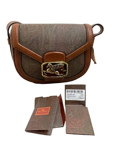 Borsa a Tracolla Etro Pegaso Vintage in Canvas Paisley e Pelle