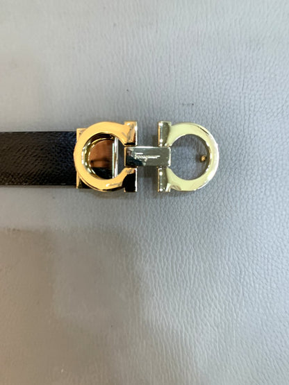 Salvatore Ferragamo Cintura double-face nera e rossa