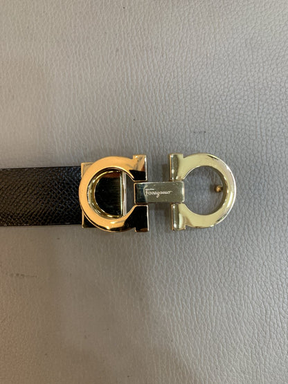 Salvatore Ferragamo Cintura double-face nera e rossa
