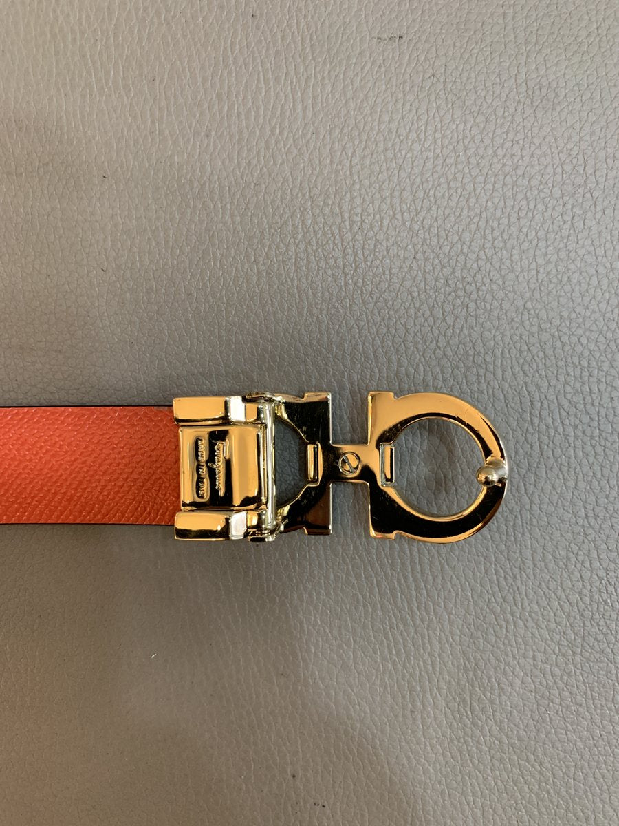 Salvatore Ferragamo Cintura double-face nera e rossa