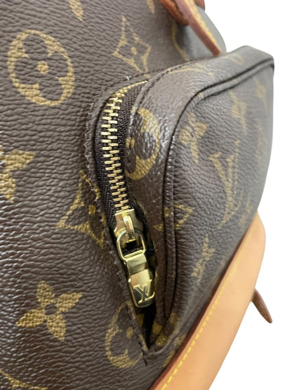Zaino Louis Vuitton Montsouris MM Monogram originale usato, tasca anteriore esterna