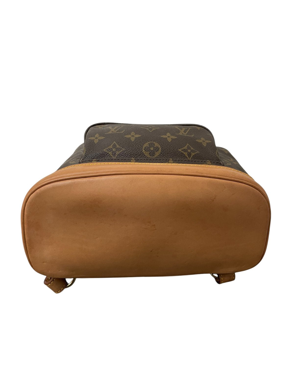 Zaino Louis Vuitton Montsouris MM Monogram originale usato, vista del fondo