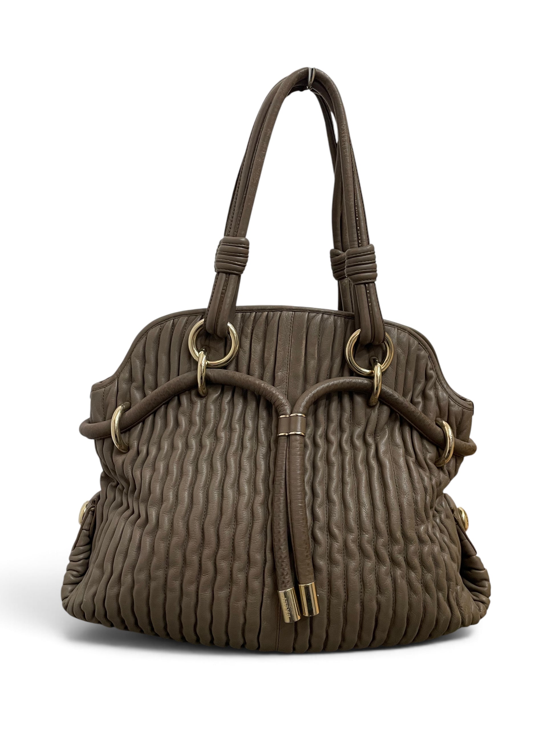 Borsa Bally Zante pelle fango vista frontale