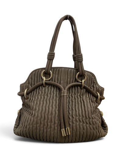 Borsa Bally Zante pelle fango vista frontale