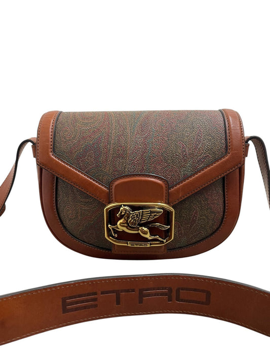 Borsa a Tracolla Etro Pegaso Vintage in Canvas Paisley e Pelle - AgeVintage