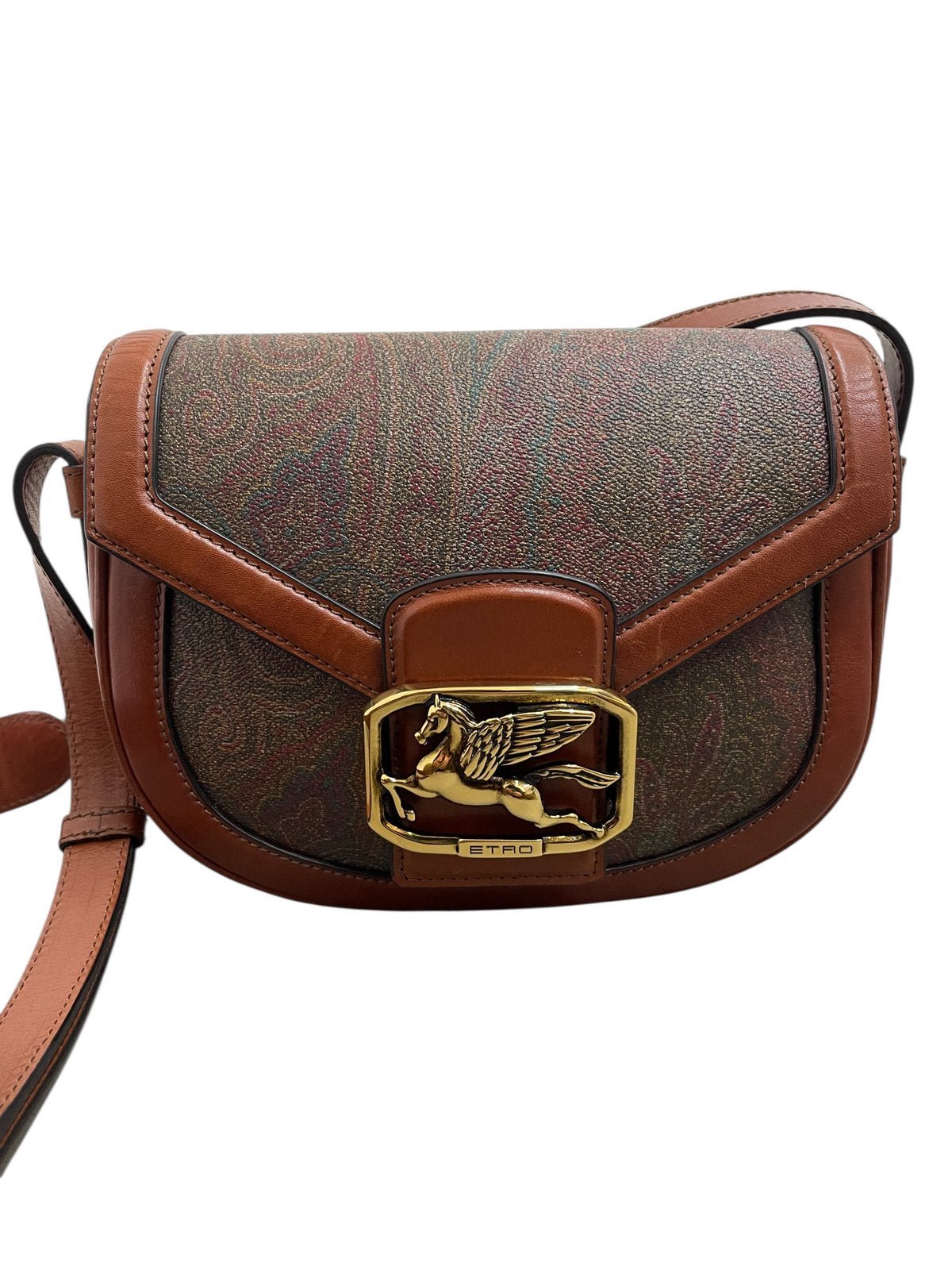 Borsa a Tracolla Etro Pegaso Vintage in Canvas Paisley e Pelle - AgeVintage