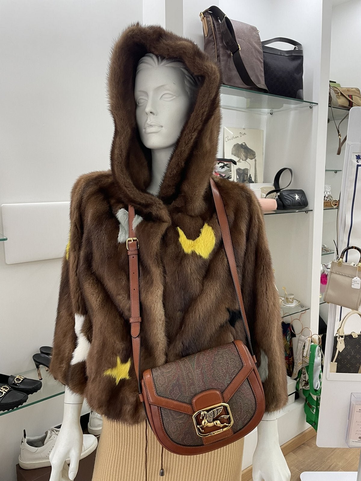 Borsa a Tracolla Etro Pegaso Vintage in Canvas Paisley e Pelle - AgeVintage