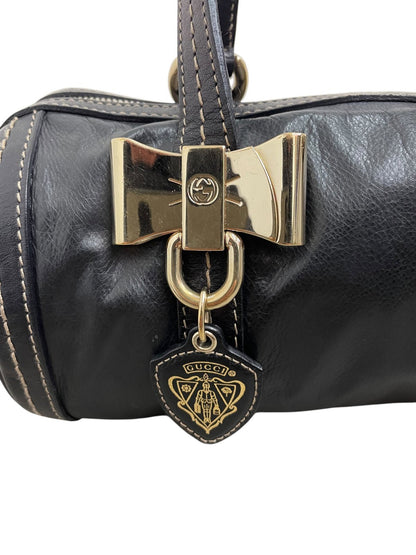Borsa Bauletto Gucci Duchessa Mini in Morbida Pelle Nera - AgeVintage