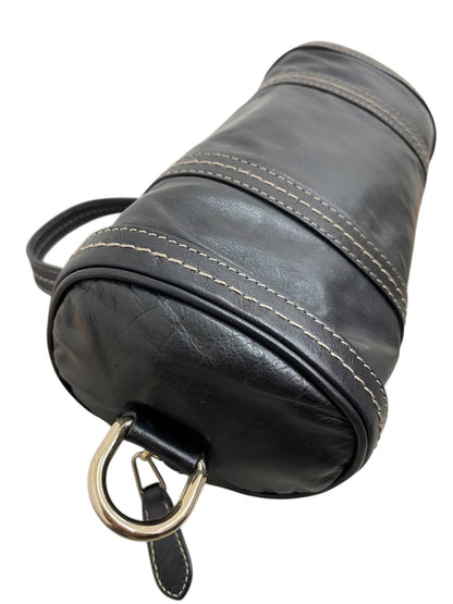 Borsa Bauletto Gucci Duchessa Mini in Morbida Pelle Nera - AgeVintage