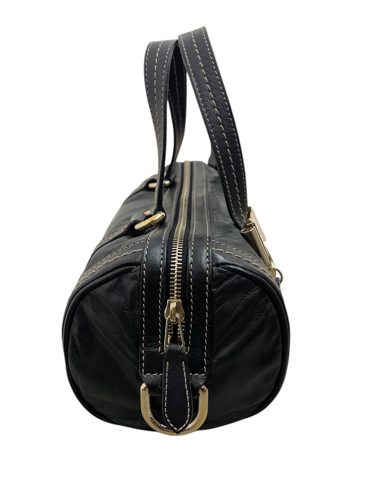 Borsa Bauletto Gucci Duchessa Mini in Morbida Pelle Nera - AgeVintage