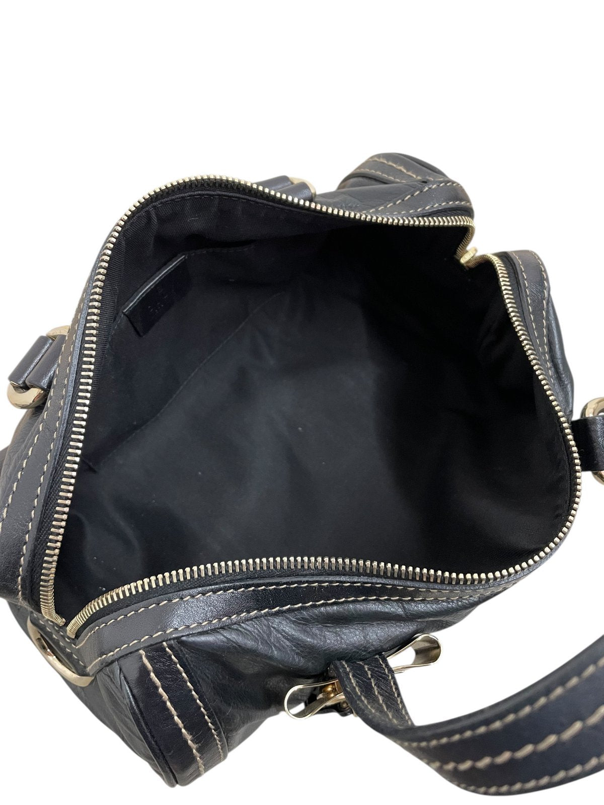 Borsa Bauletto Gucci Duchessa Mini in Morbida Pelle Nera - AgeVintage