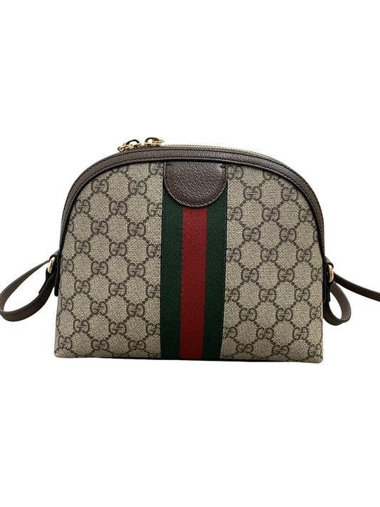 Borsa a tracolla Gucci Ophidia GG Small Dome in tela GG Supreme vista retro.