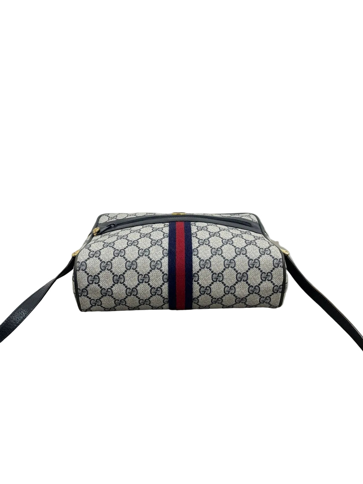 Base e fondo in tela GG Supreme della borsa a tracolla Gucci vintage