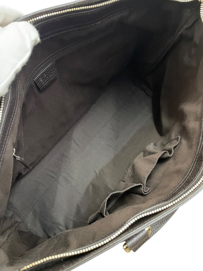 Borsa Tote Gucci Bamboo Pelle Testa di Moro - AgeVintage