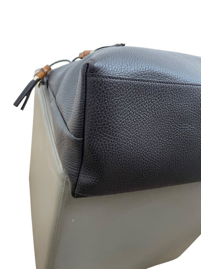 Borsa Tote Gucci Bamboo Pelle Testa di Moro - AgeVintage