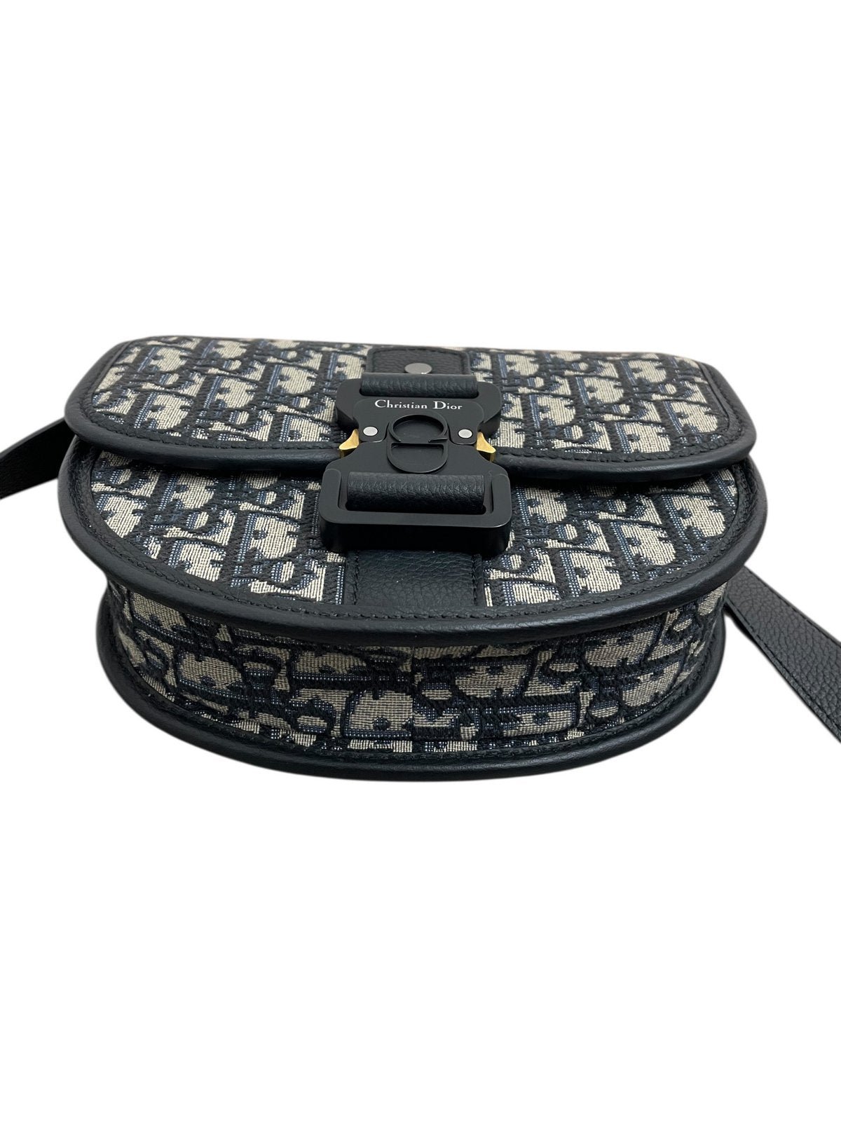 Christian Dior Mini Borsa Gallop in Jacquard Oblique Beige e Nero - AgeVintage