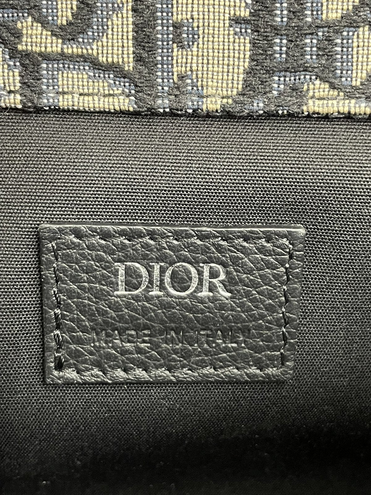 Christian Dior Mini Borsa Gallop in Jacquard Oblique Beige e Nero - AgeVintage