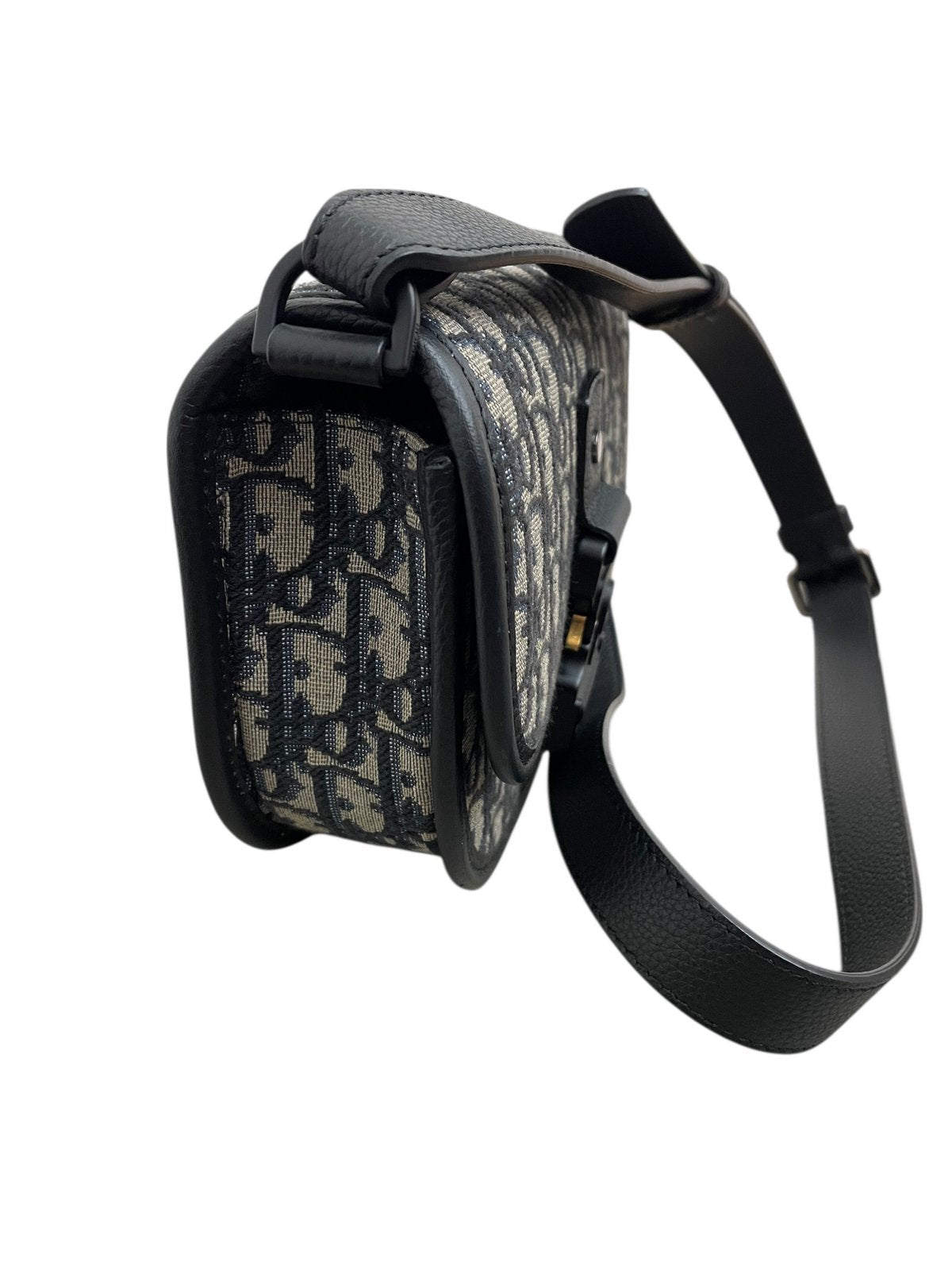 Christian Dior Mini Borsa Gallop in Jacquard Oblique Beige e Nero - AgeVintage